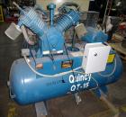 Used- Quincy QT-15 Series Two Stage Reciprocating Air Compressor. Air Cooled. 32.10 cfm at 175 psi at minimum rpm, 62 cfm at...