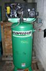 Used Speedaire reciprocating tank mounted air compressor, model 3JR76. Approximate 14.9 acfm at 135 psig, 16.7 cfm at 90 psi. Driven by an approximate 5 hp motor. 1/60/230 volt. Mounted on a 60 gallo...
