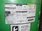 Used Speedaire reciprocating tank mounted air compressor, model 3JR76. Approximate 14.9 acfm at 135 psig, 16.7 cfm at 90 psi. Driven by an approximate 5 hp motor. 1/60/230 volt. Mounted on a 60 gallo...