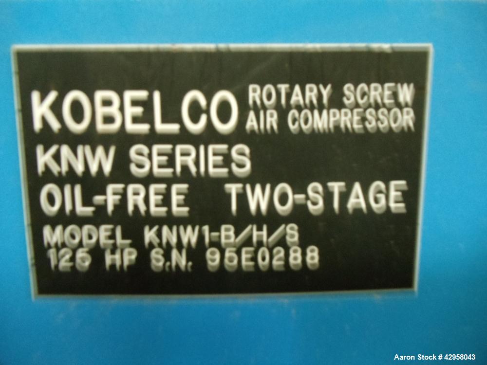 Used Kobelco Air Compressor, Model KNW1-B/H/S