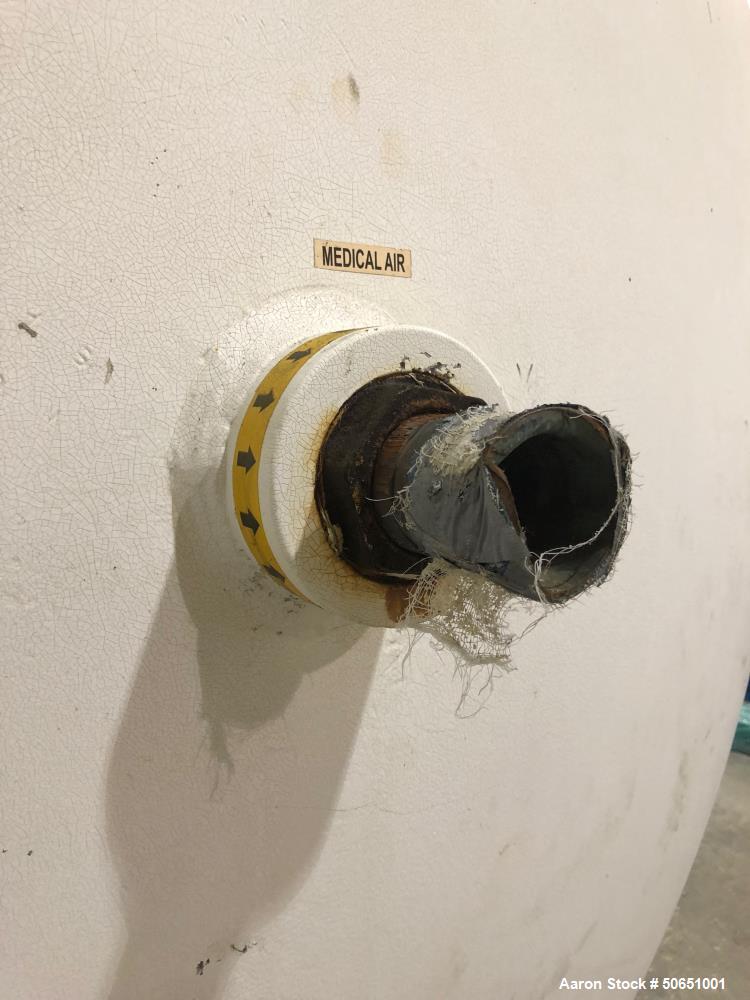Used 3500 Gallon Air Receiver with Quincy Two Stage Water Cooler Compressor