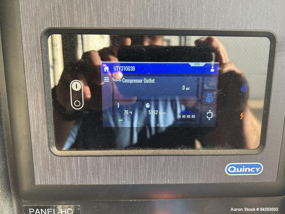 Used Quincy QGV-100 Variable Speed Rotary Screw Air Compressor | 100 HP | 471 CFM | Water-Cooled | 5,262 Hours