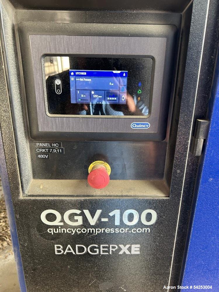Quincy QGV-100 100 HP Variable Speed Rotary Screw Compressor | Water-Cooled Industrial Plant Air
