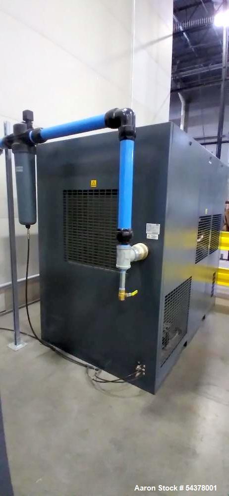 Dual Atlas Copco GA110 VSD+FF Rotary Screw Compressors with Air Receiver Tank
