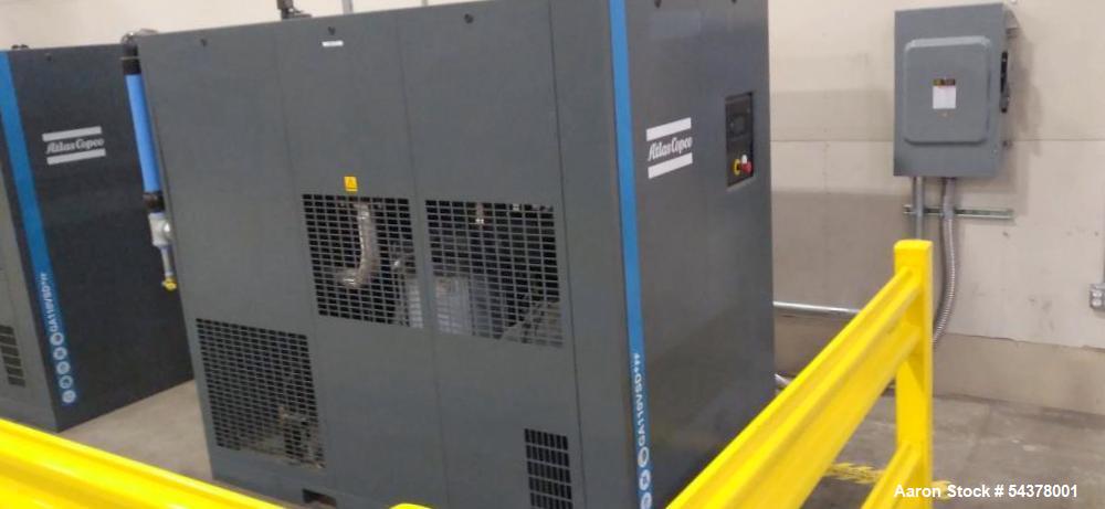 Dual Atlas Copco GA110 VSD+FF Rotary Screw Compressors with Air Receiver Tank
