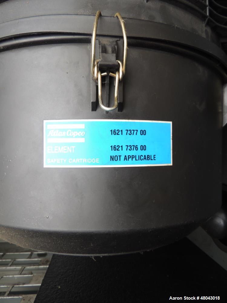 Used Atlas Copco One Stage Lubricated Screw Air Compressor. Model GA110VSP-AP. Rated 192 to 701 CFM @125PSI. Driven by 150 HP ABB Drive and Inverter Duty Main Drive Motor. Includes Sound Attenuated E...