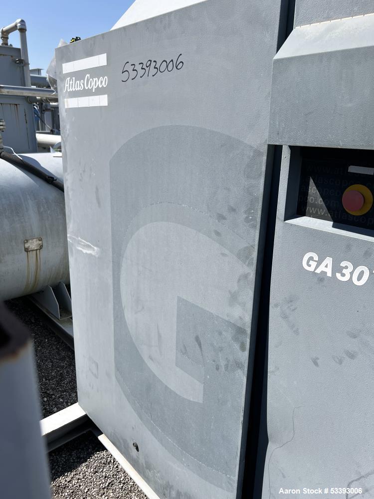 Used – Atlas Copco GA30+ Rotary Screw Air Compressor – 40 HP, 210 CFM, 109 PSIG