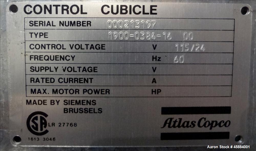 Unused Atlas Copco Water Cooled Air Compressor, Model ZA355