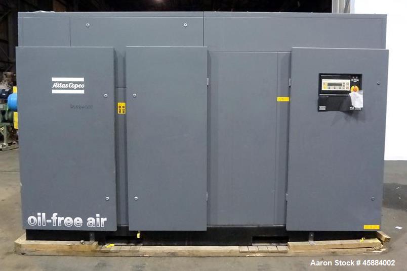 Unused- Atlas Copco Water Cooled Single Stage Oil Free Rotary Screw Compressor