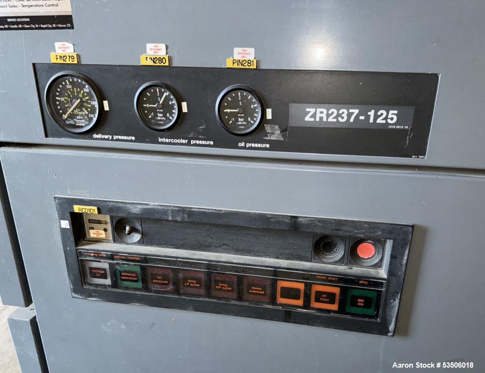 Atlas Copco Oil Free Compressor, Model ZR237-125