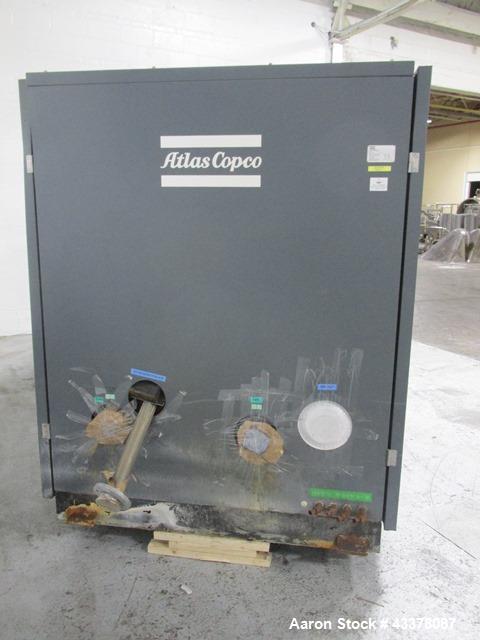 Used- Atlas Copco Water Cooled Oil Free Rotary Screw Compressor, Model ZR250. Rated 1100 CFM, 125 psi. Driven by a 300hp, 46...