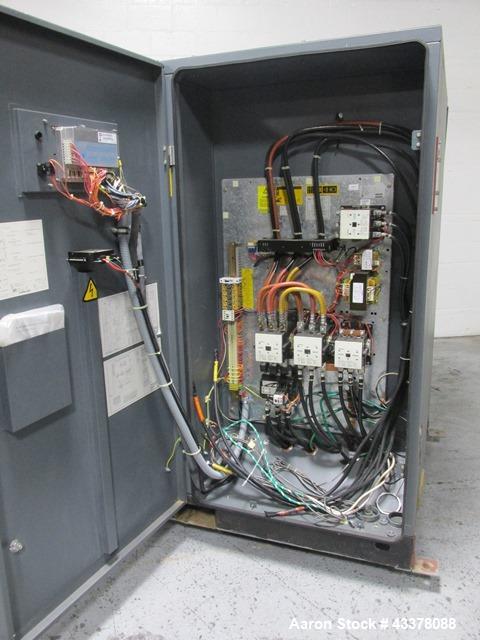 Used Atlas Copco Water Cooled Oil Free Rotary Screw Compressor, Model ZR250. Rated 1100 CFM, 125 psi. Driven by a 300hp, 460 volt motor. Includes an Atlas Copco MD600 air dryer, serial# AID011985, an...