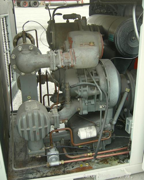 Used Atlas Copco Two Stage Oil Free Rotary Screw Compressor, Model ZR37. Water cooled. Rated approximately 181 cfm at 128 psig. Driven by a 50 hp motor. Enclosed in a sound dampening cabinet. 44,085 ...