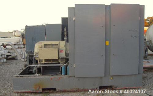 Used Atlas Copco 2 Stage Rotary Screw Compressor, Model ZR5-61. Water cooled, 1600 SCFM at 125 psi at 1800 rpm. Driven by a 450 hp, 3/60/4000 volt, 1785 rpm motor. Includes a control panel and sound ...