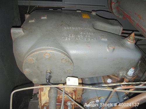 Used Atlas Copco 2 Stage Rotary Screw Compressor, Model ZR5-61. Water cooled, 1600 SCFM at 125 psi at 1800 rpm. Driven by a 450 hp, 3/60/4000 volt, 1785 rpm motor. Includes a control panel and sound ...