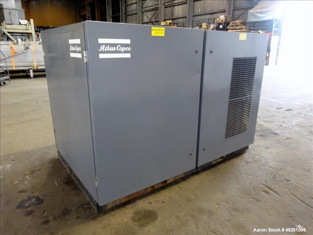 Used- Atlas Copco Oil Free Air Rotary Screw Air Compressor, Model ZR55