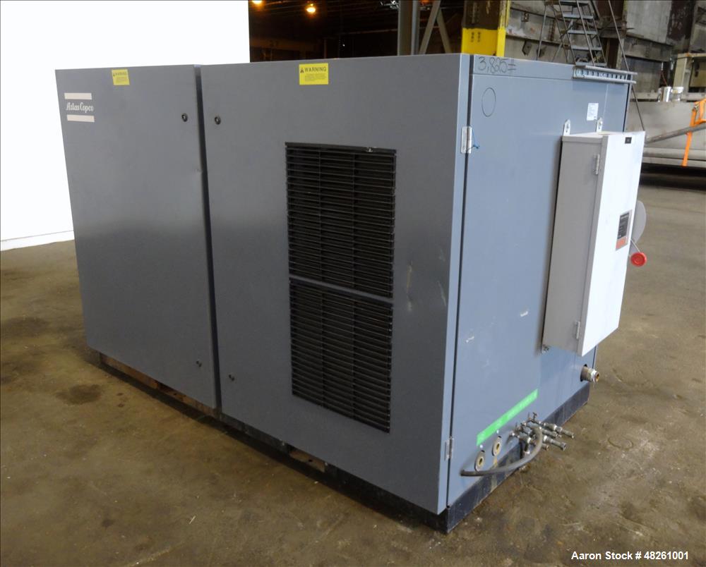 Used- Atlas Copco Oil Free Air Rotary Screw Air Compressor, Model ZR55