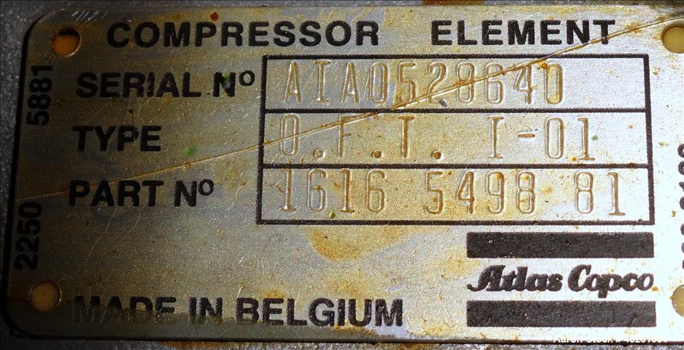 Used Atlas Copco Oil Free Air Rotary Screw Air Compressor, Model ZR55
