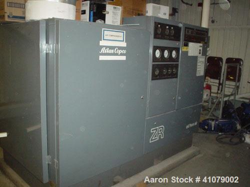 Used-Atlas Copco Compressor, Model ZRC3. Oil free/water cooled, 100 hp, final pressure bar 10.5, interstage pressure 2.2, fr...