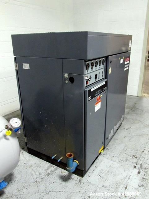 Used Atlas Copco Oil Free Air Compressor, Model ZT22. 30hp, 125 psi, 113 cfm with controls, 15865 hours, serial# AIF021152. With Pioneer dual desiccant air dryer, model PHL-100, rated 100 psi at 110 ...