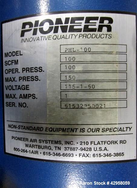 Used Atlas Copco Oil Free Air Compressor, Model ZT22. 30hp, 125 psi, 113 cfm with controls, 15865 hours, serial# AIF021152. With Pioneer dual desiccant air dryer, model PHL-100, rated 100 psi at 110 ...