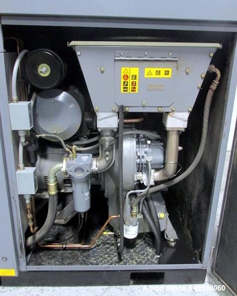 Used Atlas Copco Oil Free Air Compressor, Model ZT22. 30hp, 125 psi, 113 cfm with controls, 21013 hours, serial# AIF021153 with Pioneer dual desiccant air dryer, model PHL-100, rated 100 psi at 110 c...