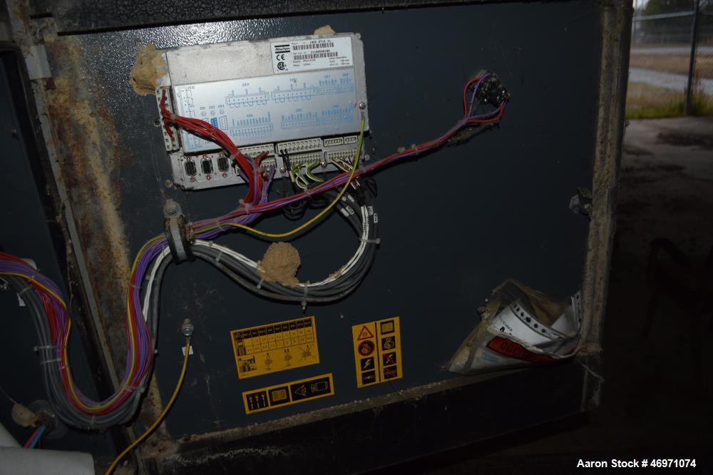Used Atlas Copco Oil Free Rotary Screw Compressor, Model ZT 22. Air cooled, 117.2 CFM at 124 psi. Driven by a 30hp motor. Includes an Elektronikon controller. Serial# AII705773, built 2006.