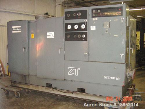 Used Atlas Copco ZT3 oil free air compressor. Motor: GE 200 hp, 460 volts, 210 amps, rated for 623 SCFM.