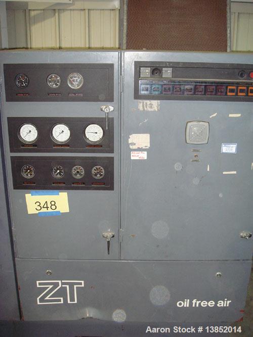 Used Atlas Copco ZT3 oil free air compressor. Motor: GE 200 hp, 460 volts, 210 amps, rated for 623 SCFM.
