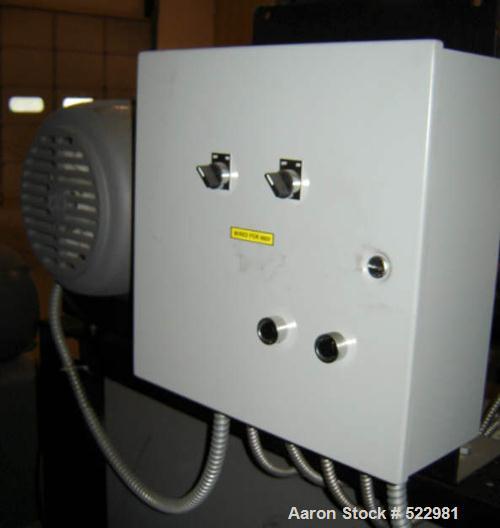 Unused-UNUSED: 100 cfm at 150 psi Atlas Copco high efficiency duplex aircompressor; two compressor/motor units mounted on common air receivertank. Air receiver tested to 250 psi at 450 deg F. 15 hp, ...