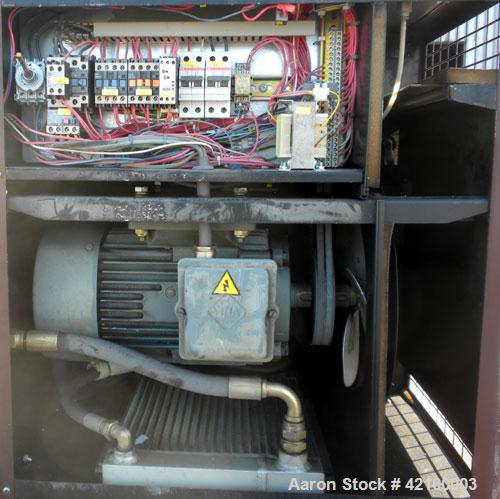 Used Curtis-Toledo Single Stage Rotary Screw Compressor, Model RS10. Oil cooled, 38.5 CFM at 115 psi at 4940 rpm. Driven by a 10 hp motor.Includes a control panel, and sound enclosure. Requires air t...