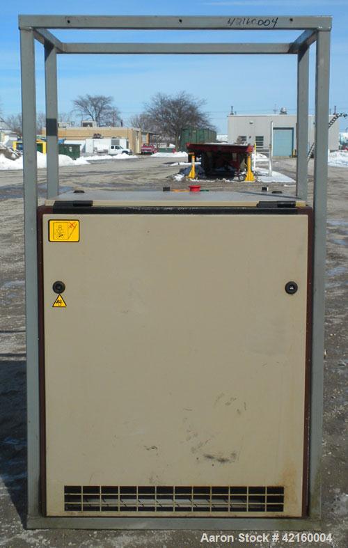 Used Curtis-Toledo Single Stage Rotary Screw Compressor, Model RS10. Oil cooled, 38.5 CFM at 115 PSI at 4940 RPM. Driven by a 10 HP, 3/50/230/400 Volt, 2880 RPM or 3/60/275/480 Volt, 3450 RPM motor. ...