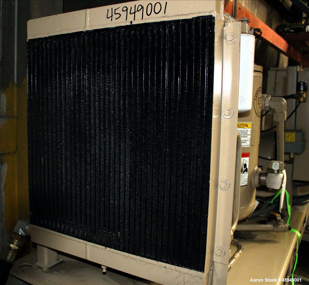 Used Curtis Rotary Screw Air Compressor, 120 Gallon, Model RS25A A-E B101. Rated 104 CFM at 125 psi. Driven by a 25hp,  3/60/200 volt, 1760 rpm motor. Curtis-Toledo compressor model B101-V001. Has mu...