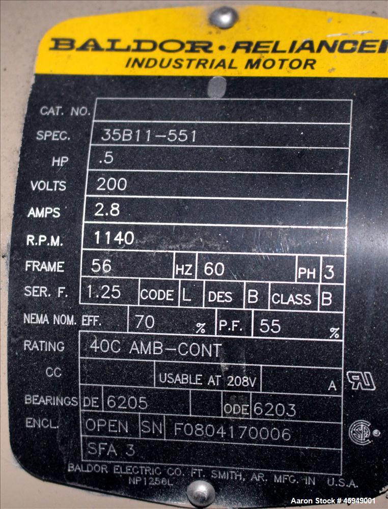 Used Curtis Rotary Screw Air Compressor, 120 Gallon, Model RS25A A-E B101. Rated 104 CFM at 125 psi. Driven by a 25hp,  3/60/200 volt, 1760 rpm motor. Curtis-Toledo compressor model B101-V001. Has mu...