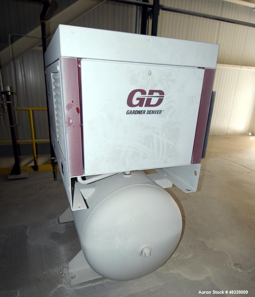 Used Gardner Denver Electra-Saver II Tank Mounted Rotary Screw Air Compressor