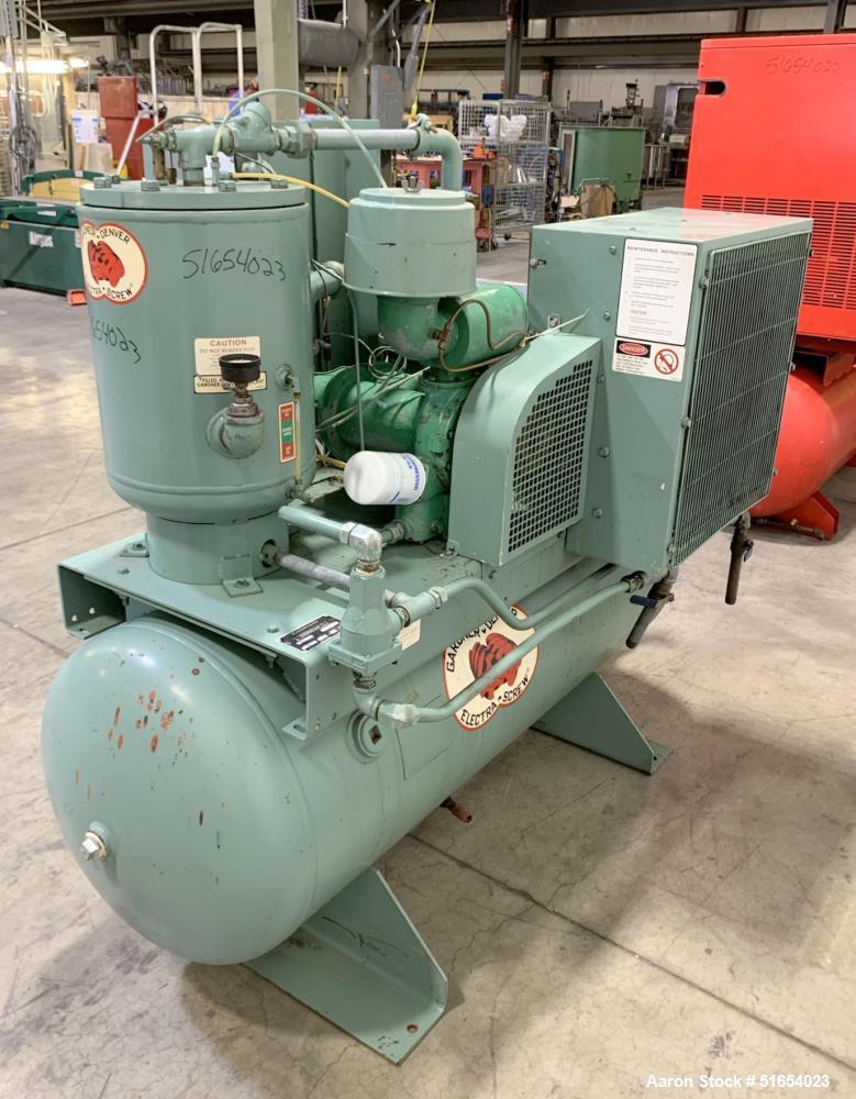 Used- Gardner Denver Rotary Screw Air Compressor, Model EBERGB