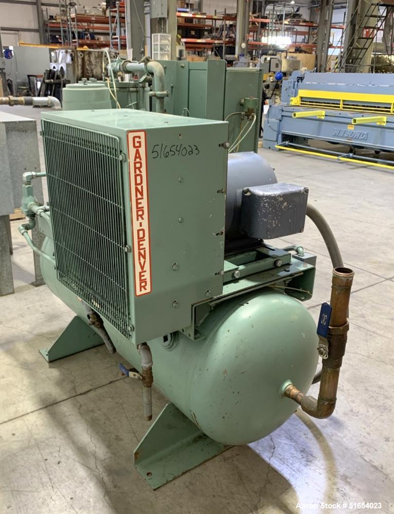 Used- Gardner Denver Rotary Screw Air Compressor, Model EBERGB