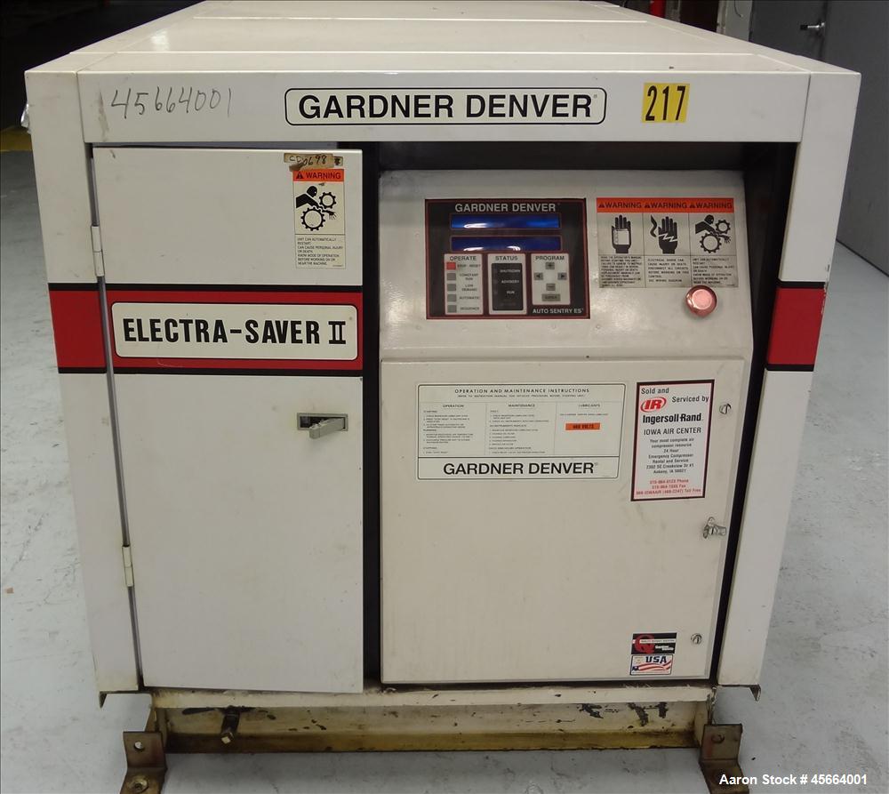 Used Gardner Denver Electra-Saver II Air Compressor, Model EBHQJC.