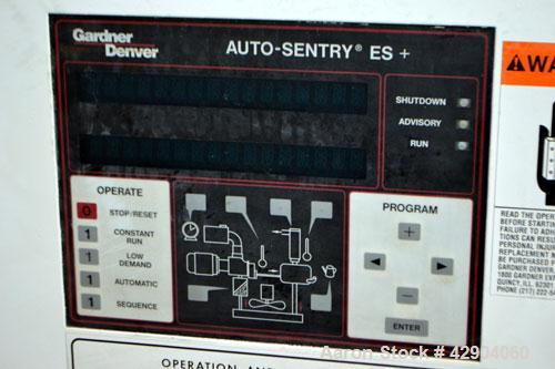 Used Gardner Denver Electra-Saver II Oil Flooded Rotary Screw Air Compressor, Model EBM99K. Rated approximate 320 cfm at 125 psi. Driven by a 75hp, 3/60/230/460 volt, 1775 rpm motor. Includes Auto-Se...