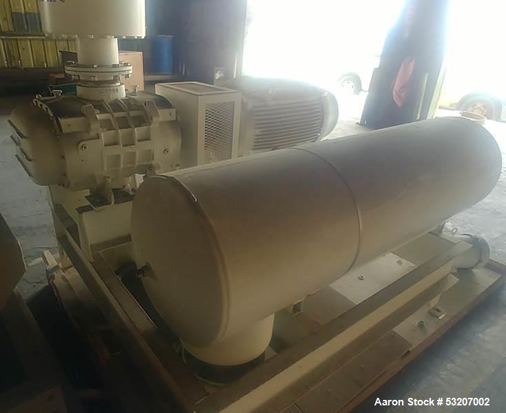 Used Gardner Denver Blower, Model GGGACCA. Skid mounted.  60 HP, with Silencer.