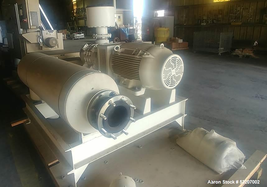 Used Gardner Denver Blower, Model GGGACCA. Skid mounted.  60 HP, with Silencer.