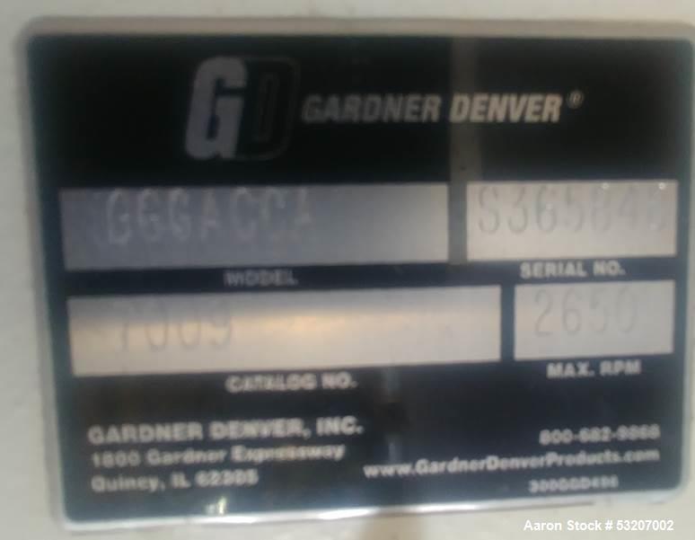 Used Gardner Denver Blower, Model GGGACCA. Skid mounted.  60 HP, with Silencer.