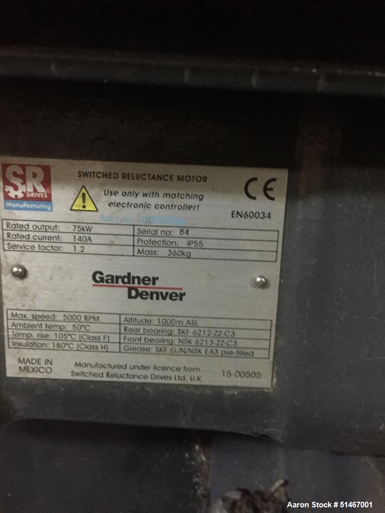 Used- Gardner Denver Air Compressor, Model Enviroaire VS-75-10A