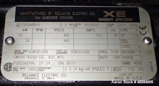Used Gardner Denver Air Compressor, Model VS45-70A. 125PSI.