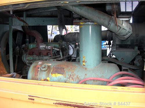 USED: Gardner Denver portable diesel air compressor, approximate 8000 cfm. 70 gallon fuel tank, tandem axle trailer with pintle hitch, 1300 hours on meter.