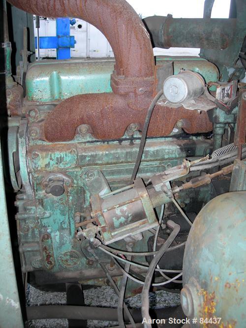 USED: Gardner Denver portable diesel air compressor, approximate 8000 cfm. 70 gallon fuel tank, tandem axle trailer with pintle hitch, 1300 hours on meter.