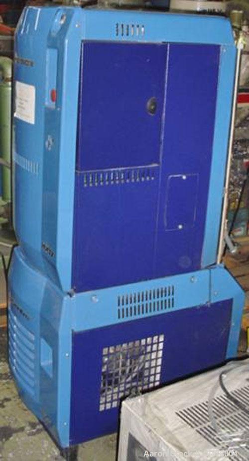 Used Hydrovene AirCentre Air Compressor, model HV07. Approximately 44 cfm at 7 bar, max 145 psi. Driven by a 10 hp motor. Includes an Air Cel Systems compressed air dryer, model ACR-25, 1/4 hp, 115 v...
