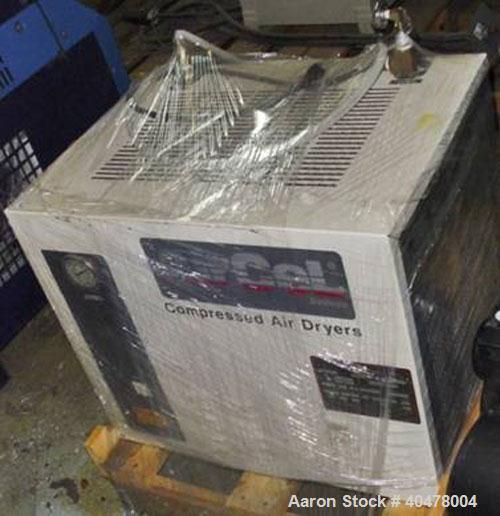 Used Hydrovene AirCentre Air Compressor, model HV07. Approximately 44 cfm at 7 bar, max 145 psi. Driven by a 10 hp motor. Includes an Air Cel Systems compressed air dryer, model ACR-25, 1/4 hp, 115 v...