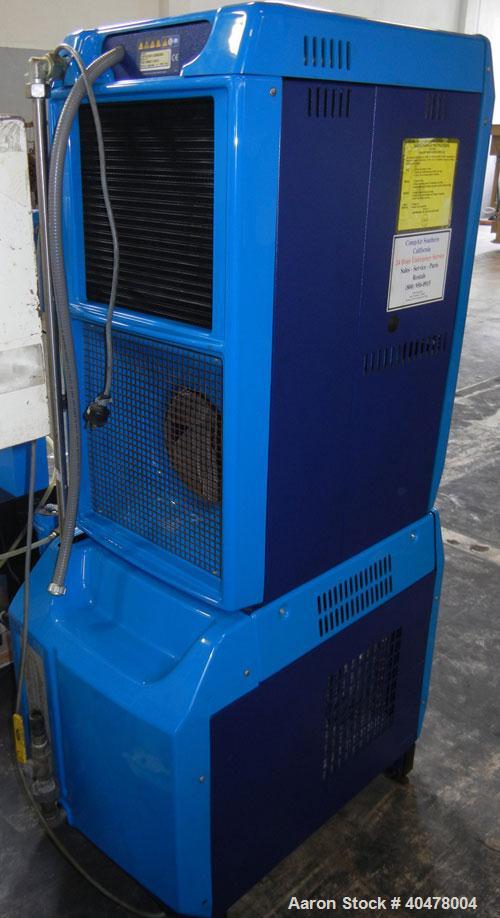 Used Hydrovene AirCentre Air Compressor, model HV07. Approximately 44 cfm at 7 bar, max 145 psi. Driven by a 10 hp motor. Includes an Air Cel Systems compressed air dryer, model ACR-25, 1/4 hp, 115 v...