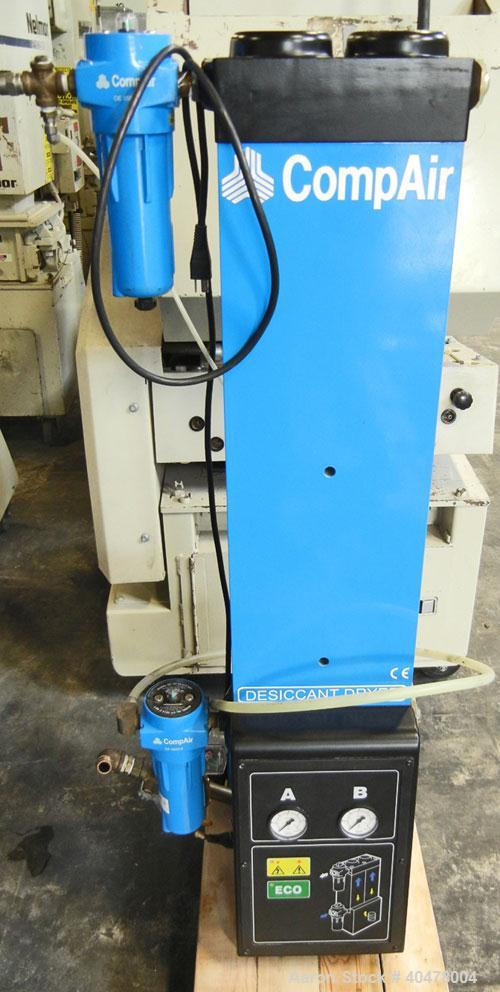 Used Hydrovene AirCentre Air Compressor, model HV07. Approximately 44 cfm at 7 bar, max 145 psi. Driven by a 10 hp motor. Includes an Air Cel Systems compressed air dryer, model ACR-25, 1/4 hp, 115 v...